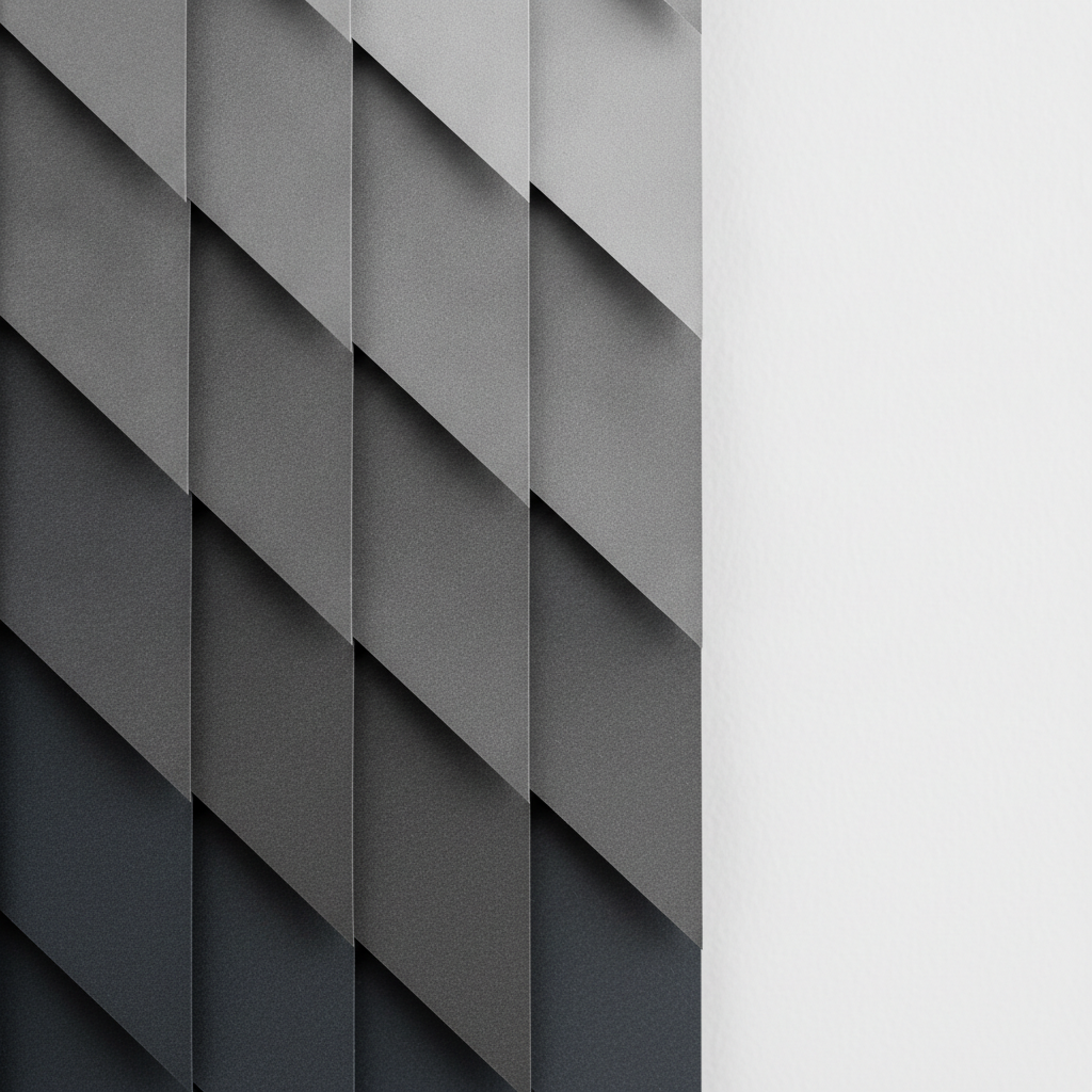 Composition artistique minimaliste de formes géométriques et de lignes épurées sur un fond neutre